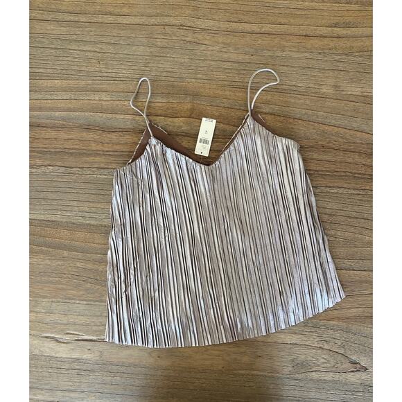 Anthropologie Tops - 4SI3NNA (Anthropologie) metallic pleated cami - M